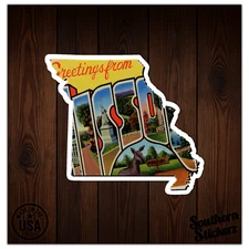 Vintage Missouri Map - Vinyl Decal Sticker - Car Window Laptop - ebn8872
