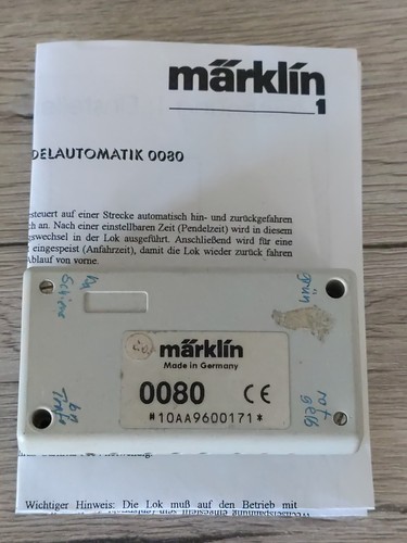 Märklin 0080 - Control de tren pendular/automático AC - usado con instrucciones  | Condition: Gebraucht