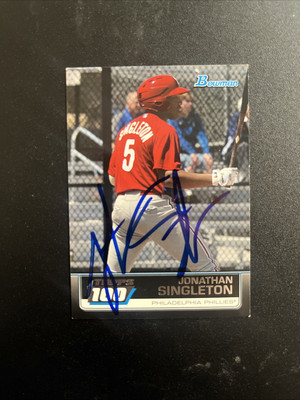 Jon Singleton SIGNED 2011 Bowman - Topps 100 #TP2  (RC) AUTO Phillies  