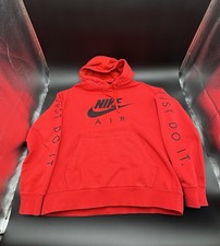 Nike Just Do It Hoodie Men's Red Size L Pre-Owned