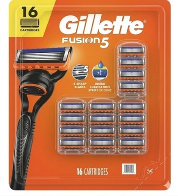 Gillette Fusion5 5-Blade Stainless Steel Men's Face Refill Cartridges 16ct