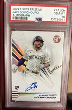 2024 Topps Pristine - Pristine Autographs Jackson Chourio #PA-JCH (AU RC) PSA 10