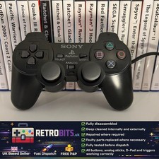Official Genuine Sony Playstation 2 PS2 Controller Black (Tested & Working)
