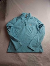 The North Face Fleece Pullover Womens Small Blue 1/4 Zip Hiking Outdoors Mock