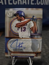 2024 Topps Tribute Juan Gonzalez ORANGE Refractor Auto Serial #'d 22/25 Rangers