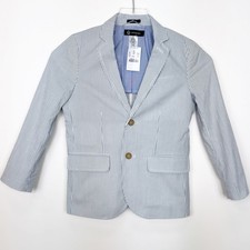 NWT J. Crew Crewcuts Thompson Kids Blue  White Striped Blazer Jacket size 6/7
