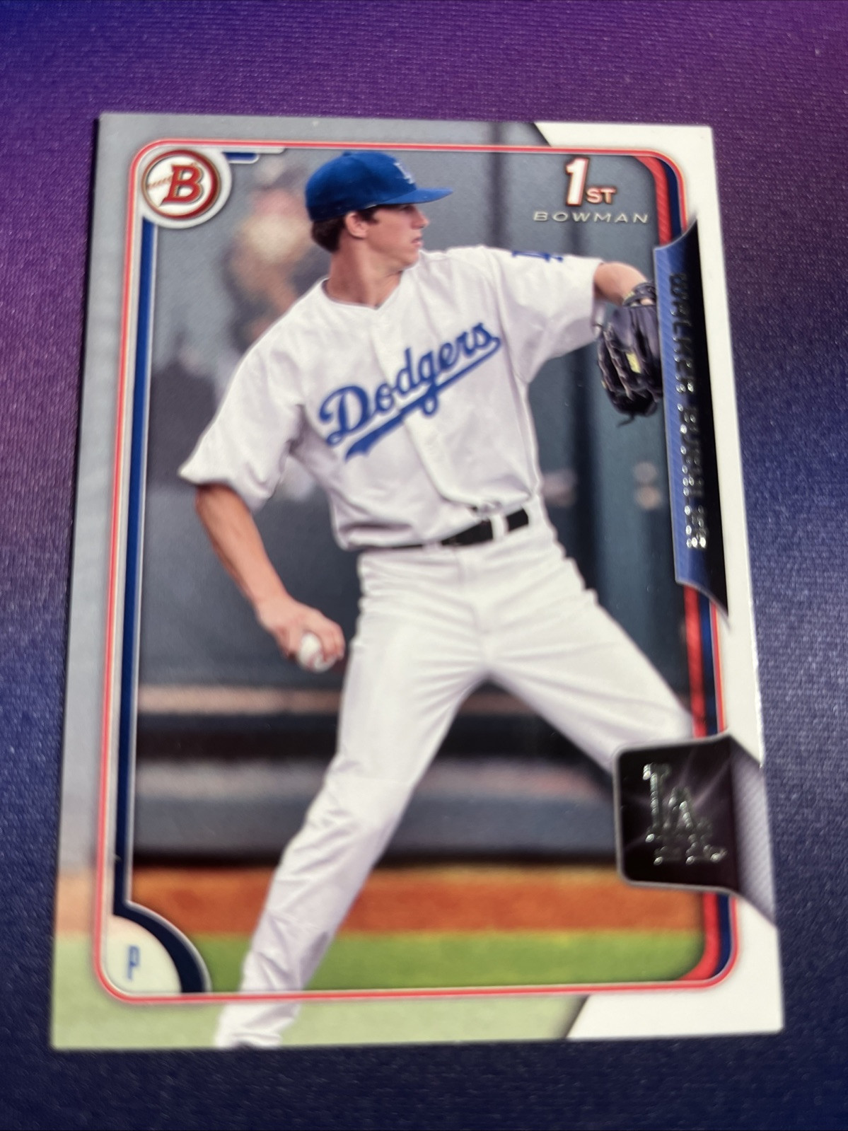 2015 Bowman Draft Chrome #46 Walker Buehler 1st Base RC Rookie LA Dodgers