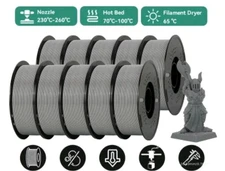 PETG filament 1.75mm 4KG  package, Optima Layer Accession, Individually Grey