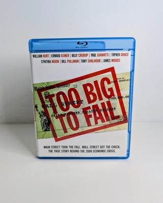 Too Big to Fail (Blu-ray/DVD, 2012, 2-Disc Set) VG