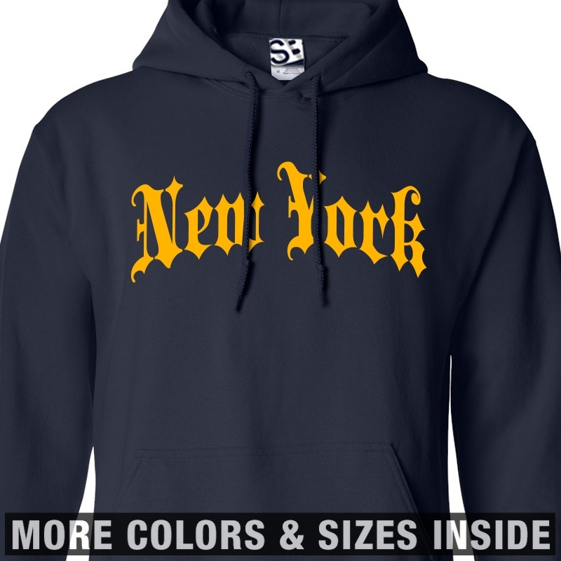 New York Thug HOODIE | Hooded NY City Old English Gothic