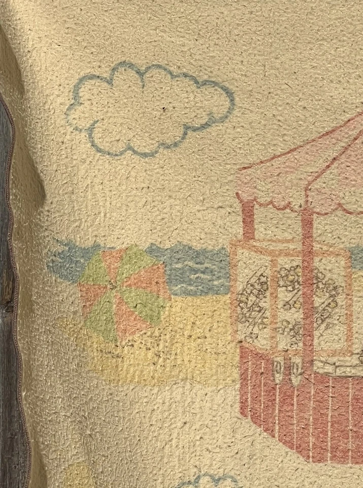 复古查塔姆芝麻街海滩场景毯大鸟饼干怪物奥斯卡 — 第 4/4 张图片