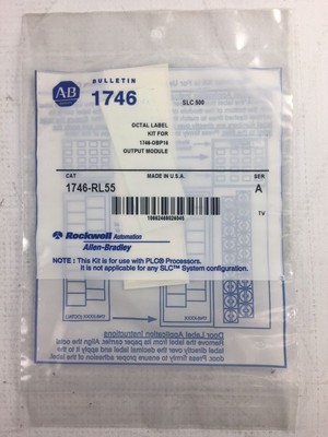 AB ALLEN BRADLEY OCTAL LABEL KIT for 1746-OBP16 Output Module 1746-RL55 (QTY 3)