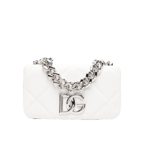 Dolce&Gabbana Big Logo Bi-color Chain Shoulder Bag Leather D&G