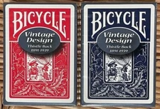Bicycle Thistle Back Ohio printed playing cards (2 decks)
