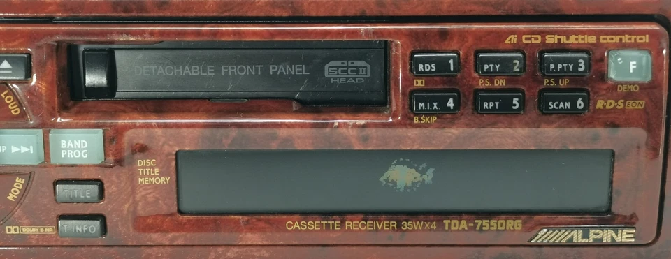 Autoradio Alpine TDA-7550RG vintage ultra rare radio radica hifi car collection - Immagine 2 di 4