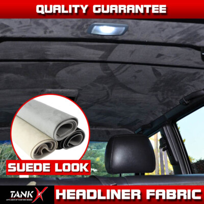 Upholstery Replace Suede Headliner Fabric 1/8'' Foam Backed Automotive Roof Droop