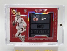 2022 Encased Brock Purdy Substantial Rookie Swatches Laundry Tag  RC #2/9