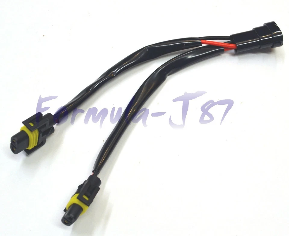 Splitter Wire P S 881 H27 Two Harness Fog Light Socket Plug Connector Lamp Bulb - Image 3 of 4