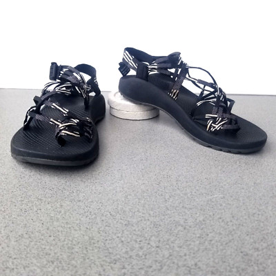 Chaco Women's Sz 11 ZX3 Classic Scatter Black/White Sport Sandals