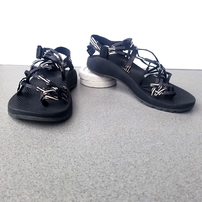 Chaco Women's Sz 11 ZX3 Classic Scatter Black/White Sport Sandals