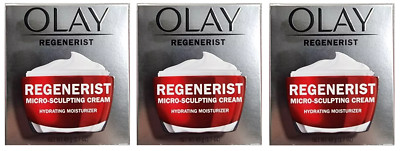 Olay Regenerist Micro-Sculpting Cream For Anti Aging & Wrinkles, 1.7 oz (3 Pack)