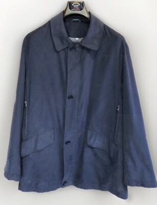Canali Full Zip Trenchcoat Lightweight Navy IT48 M UVP 820£