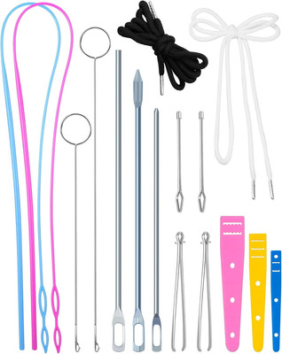 Drawstring Threader Tool Set - Loop Turner for Hoodies, Jackets, Pants, Cords, S