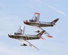F-86 SABRE JET AIRCRAFT PAIR 11x14 GLOSSY PHOTO PRINT
