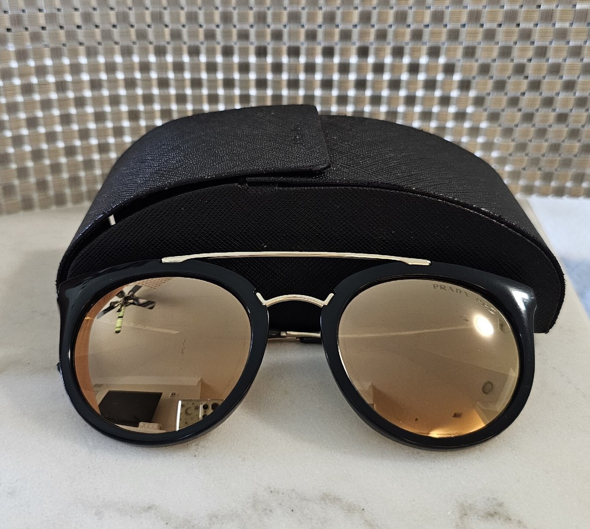 Prada polarized authentic Authentic Prada Black/Grey Polarized Sunglasses SPR12x  main image 2