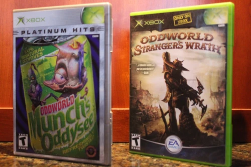 Oddworld Xbox Lot: Strangers Wrath And Munch’s Odyssey (w/One Manual)  "TESTED"