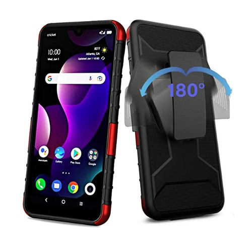 Funda de teléfono para funda Cricket ION Z soporte incorporado - Imagen 4 de 11