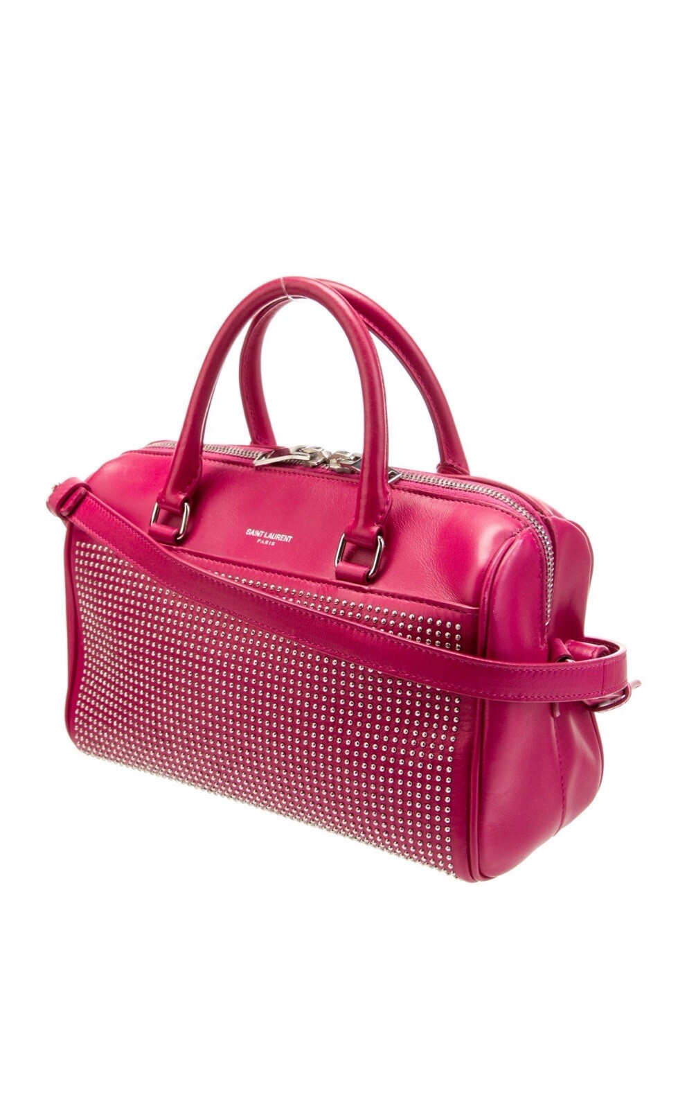 ✨Borsa a tracolla Saint Laurent in pelle rosa 2 vie Boston Speedy con tracolla