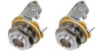 (2 PACK) REAN NYS229 1/4" Female TS / Mono Panel Mount Jack (#11 Style Jack)