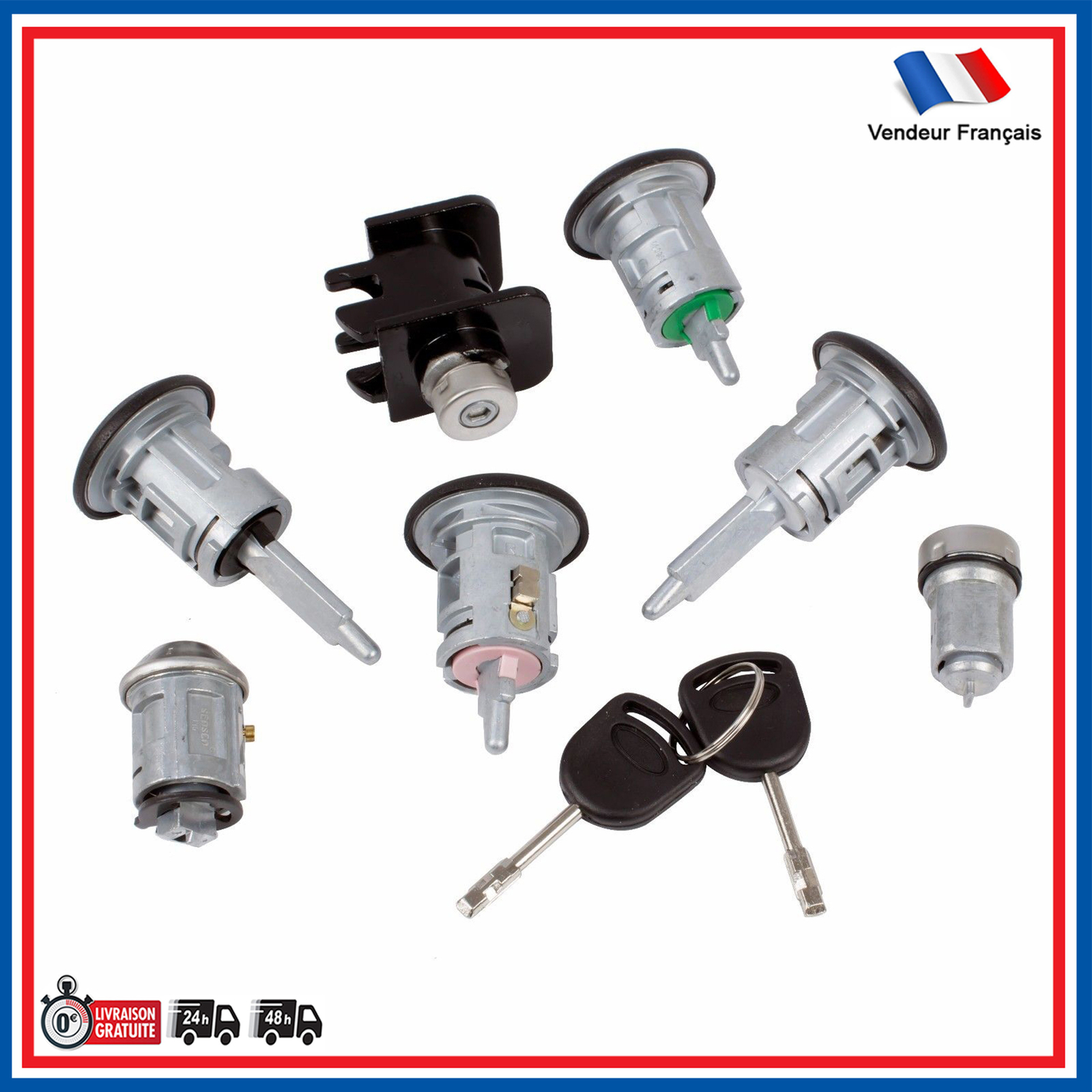 Jeu de barillets de porte Ford Transit 2000-2006 anti-grippage référence 1C1AV22050BA