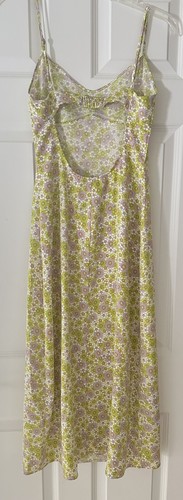 ZARA NEW WOMENS MIDI STRAPPY DRESS WITH CUT-OUT FLORAL Sz S, 0219/802/330 - Picture 3 of 8