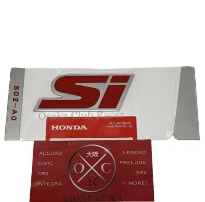 GENUINE OEM 99-00 Honda Civic Si Rear Emblem Badge Logo USDM EM1 75723-S02-A11ZB - Image 1 of 3