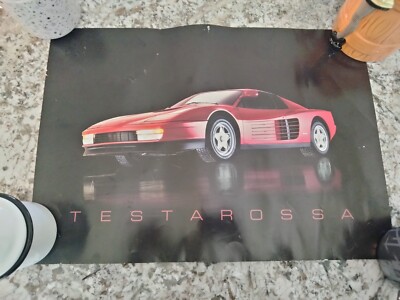 Vintage Red Ferrari Poster 