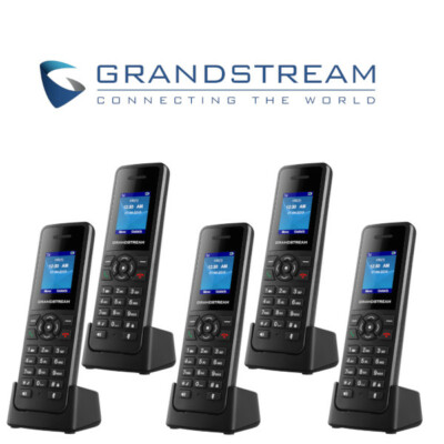 5 Grandstream DP720 DECT Cordless HD VoIP Telephone Handset Black REQUIRES DP750