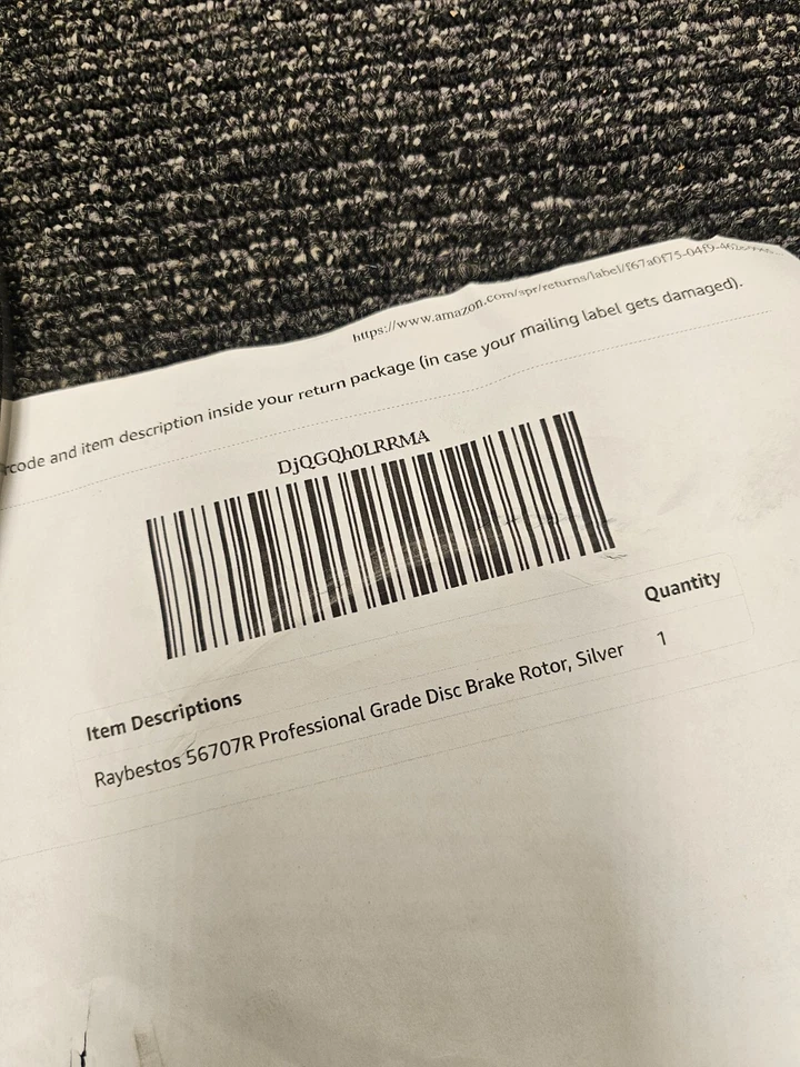 Raybestos 56707R 盘式制动转子-R 系列 适用于 2005 雪佛兰 Blazer — 第 2/4 张图片