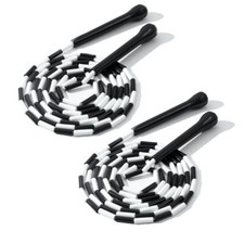Experience Smooth and Adjustable Jumping with the Beaded Jump Rope - Unbreaka...