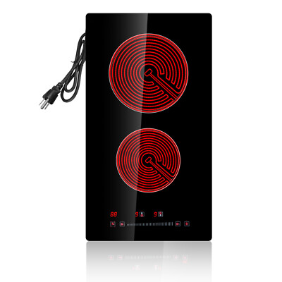 #ad #ad 12quot; Built in Electric Cooktop Radiant Ceramic Cooktop 2 Burners 110V 1800W $77.99