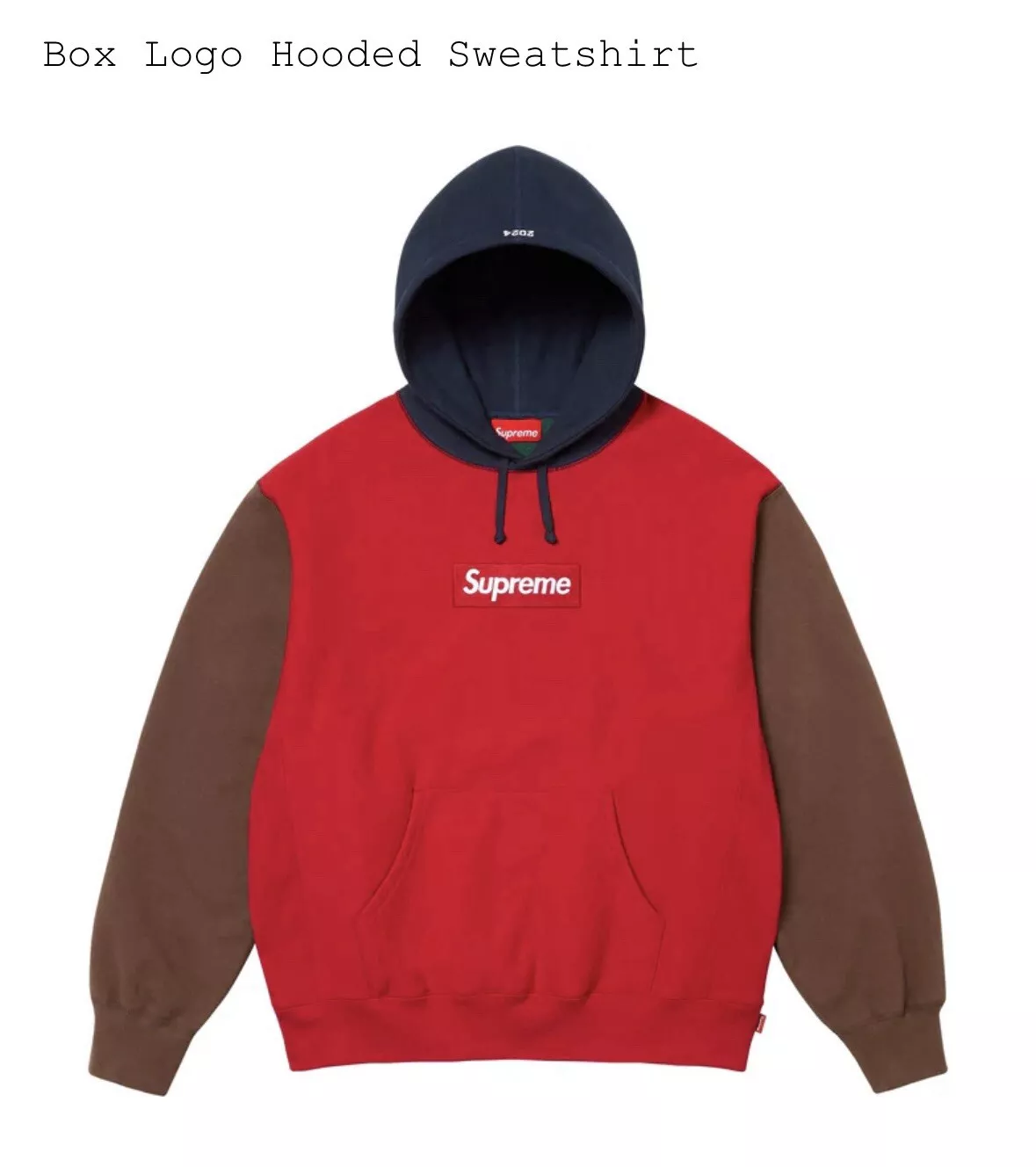 Sweat à capuche multicolore logo Supreme Box 2024 (petit)