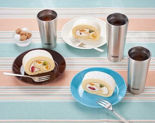 JAPAN THERMOS Vacuum Insulated Stainless Tumbler 300ml / 400ml 2pcs Set W/ TRACK - Picture 6 of 9