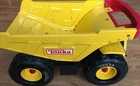 Vintage 2004 TONKA TRUCK 9158 - Metal Bed Dump Truck - Red Handle - HASBRO