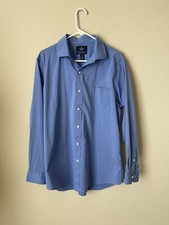 Buttoned Down Men  s Blue Button Down Long Sleeve Collared Shirt s 17/35