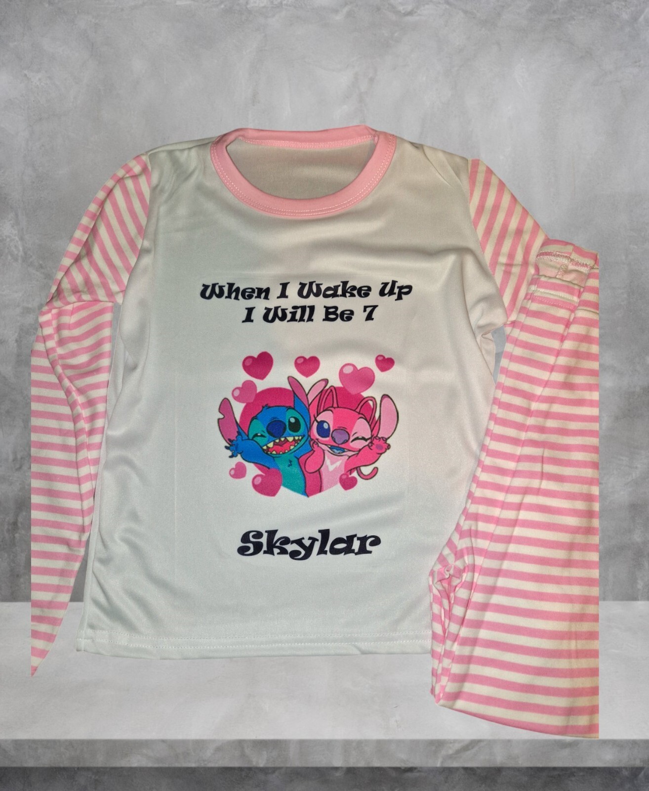 Personalised childrens birthday pyjamas Stitch (Lilo & Stitch) Theme image 3