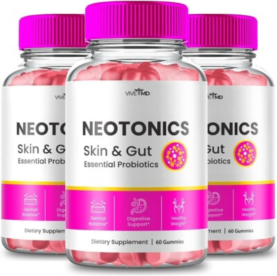 5 PACK BEST PRICE NEOTONICS PRO BIOTICS  Skin & Gut Health GUMMIES 300 CT