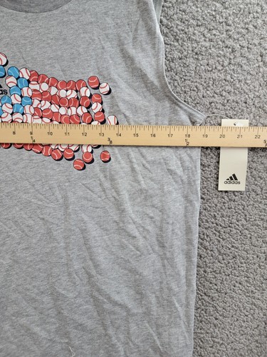 adidas Sleeveless USA Graphic Heather Top Big Boys XL Gray Crewneck Pullover - Picture 5 of 15