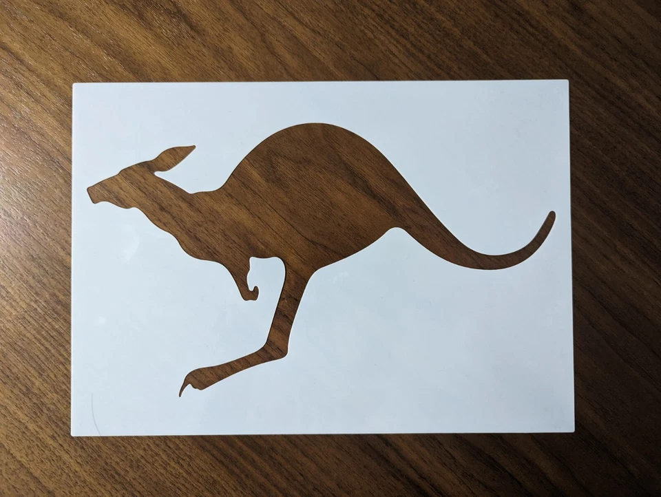 Plantilla de canguro australiano - Hoja A4 reutilizable - Pintura en aerosol hágalo usted mismo Foto 2 de 3