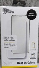 BodyGuardz Pure 2 Edge Tempered Glass Screen Protector - iPhone 11 Pro/XS/X